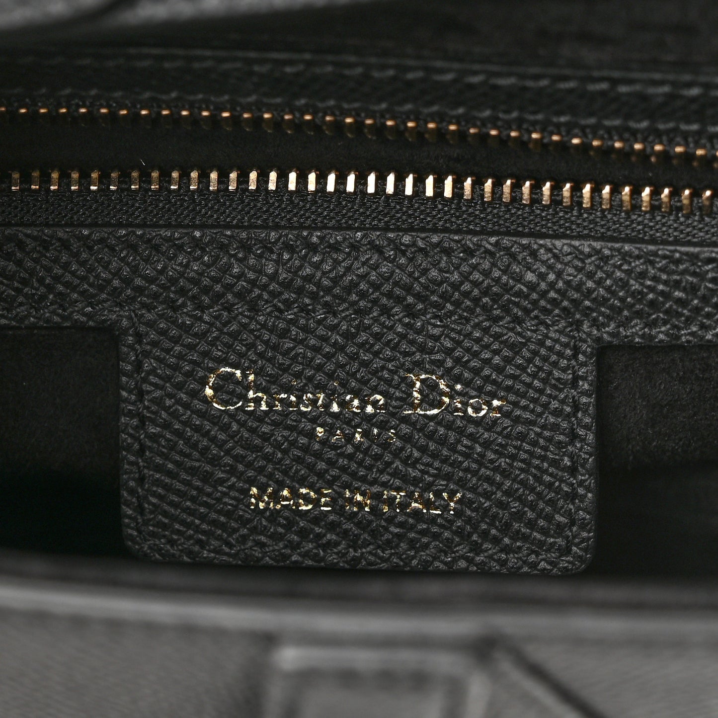 Grained Calfskin Saddle Bag With Strap Black