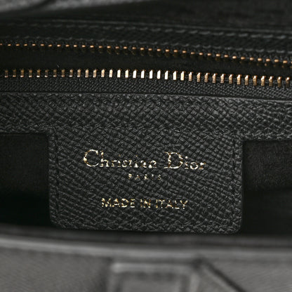 Christian Dior Grained Calfskin Saddle Bag With Strap Black 6 of 10