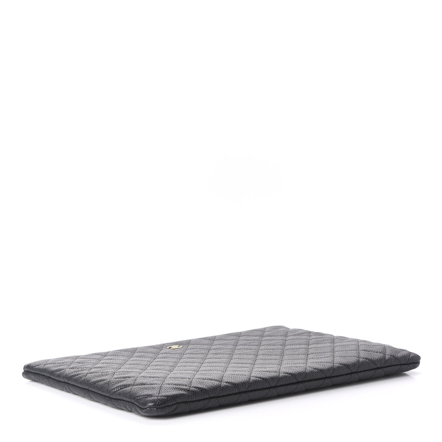 Chanel Caviar Quilted Large Cosmetic Case Black 3 of 9