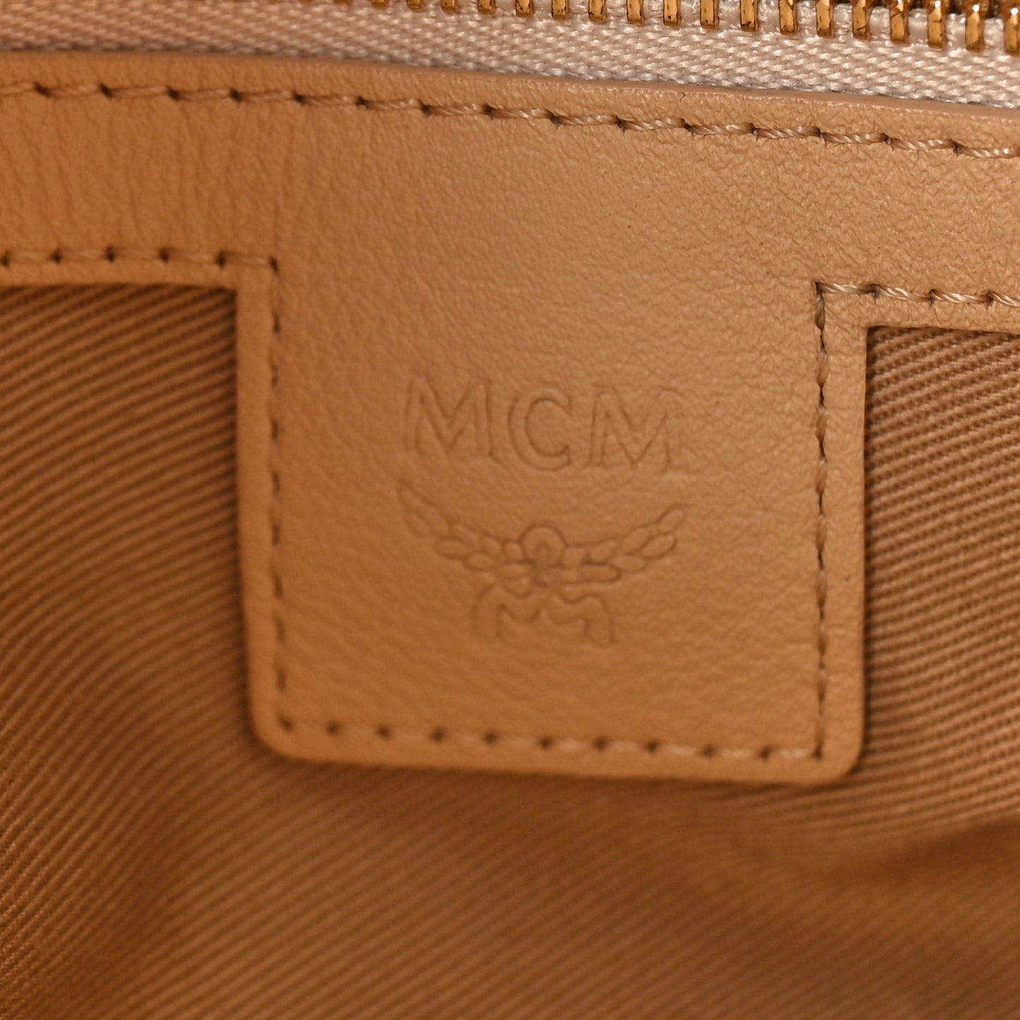 Visetos Medium Crossbody Pouch Beige