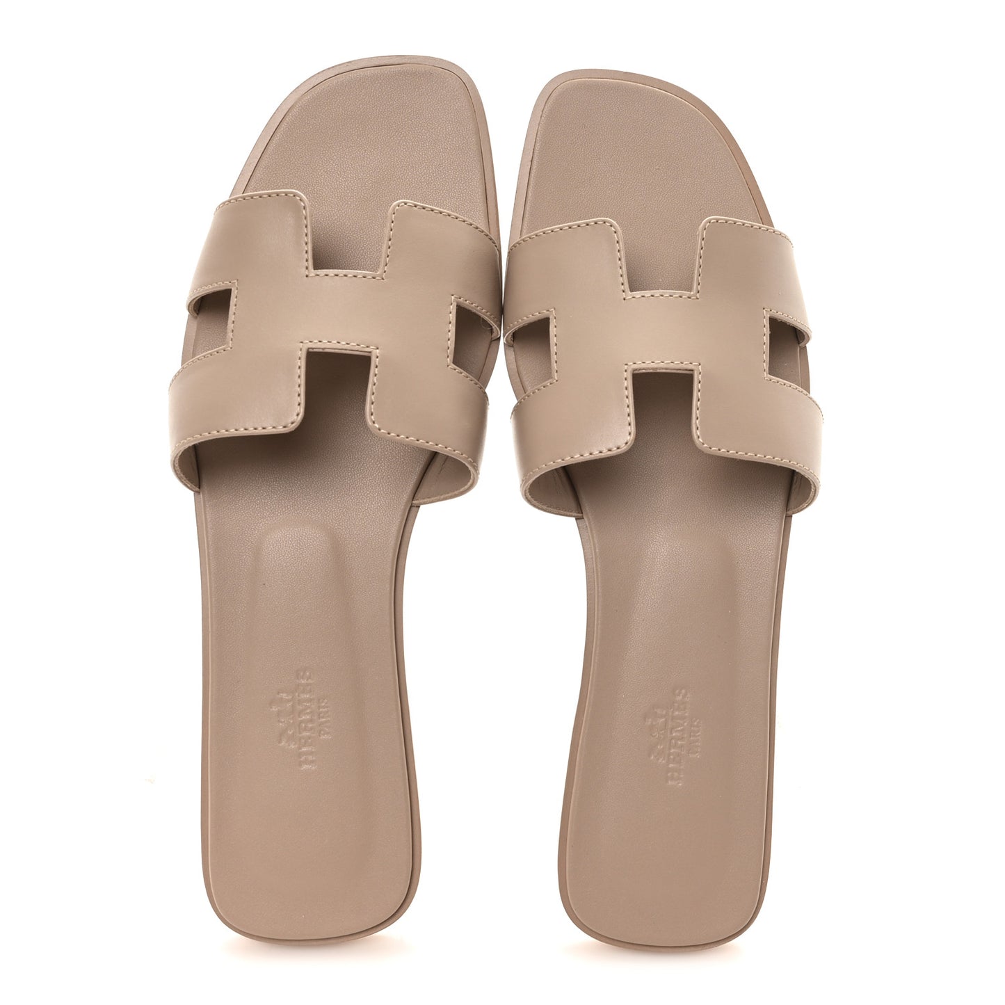 Box Calfskin Oran Sandals 41 Beige Mastic