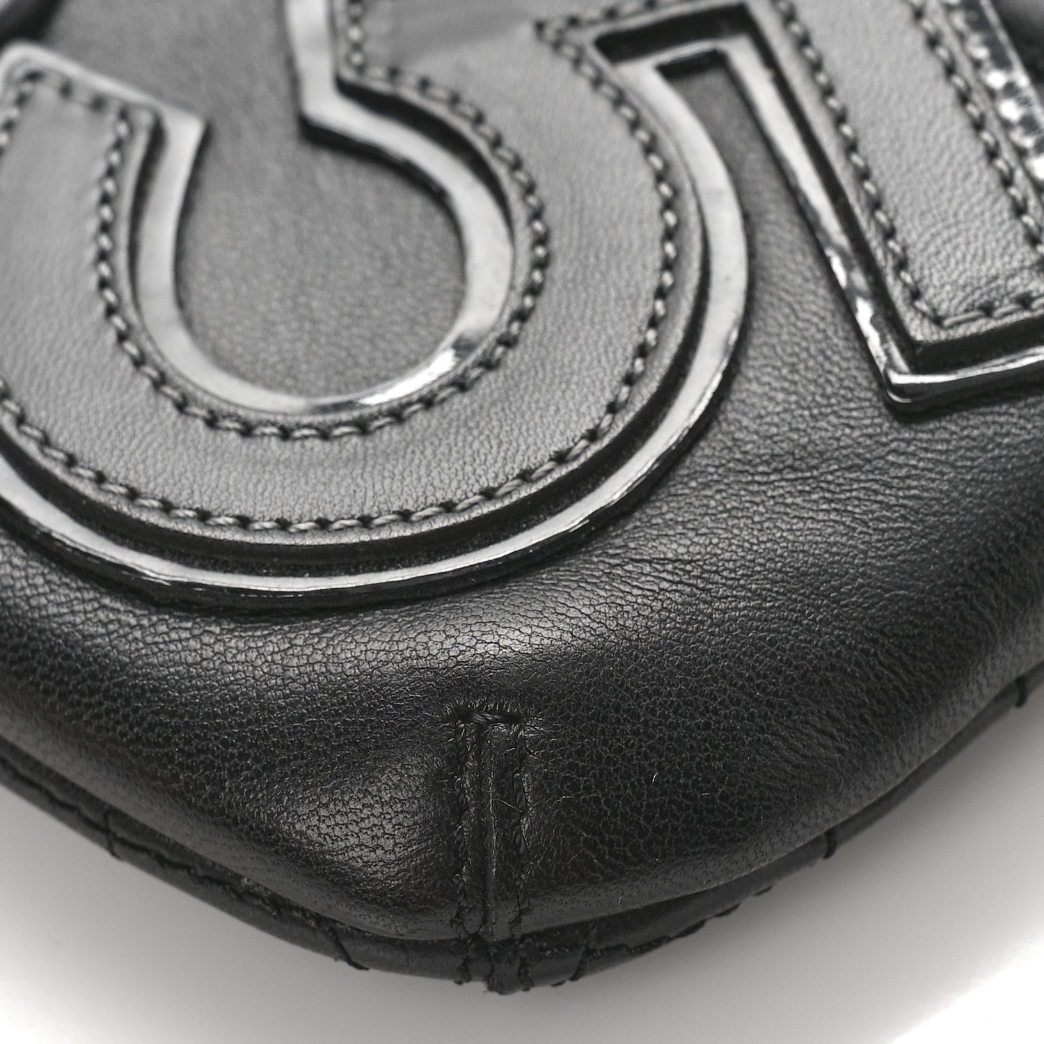 Chanel Lambskin Camellia No. 5 Chain Pouch Black 8 of 8