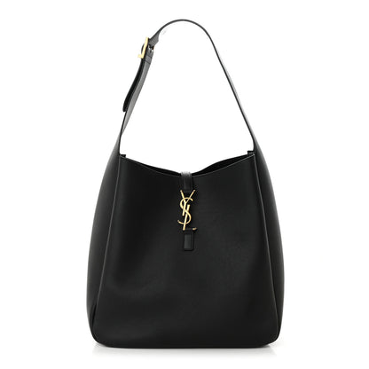 Saint Laurent Smooth Calfskin Large Le 5 A 7 Soft Hobo Black 1 of 10