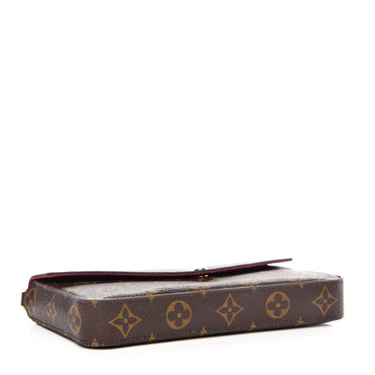 Louis Vuitton Monogram Pochette Felicie Chain Wallet Fuchsia 4 of 9