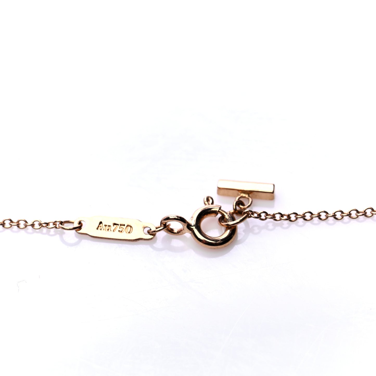 18K Rose Gold Small T Smile Pendant Necklace