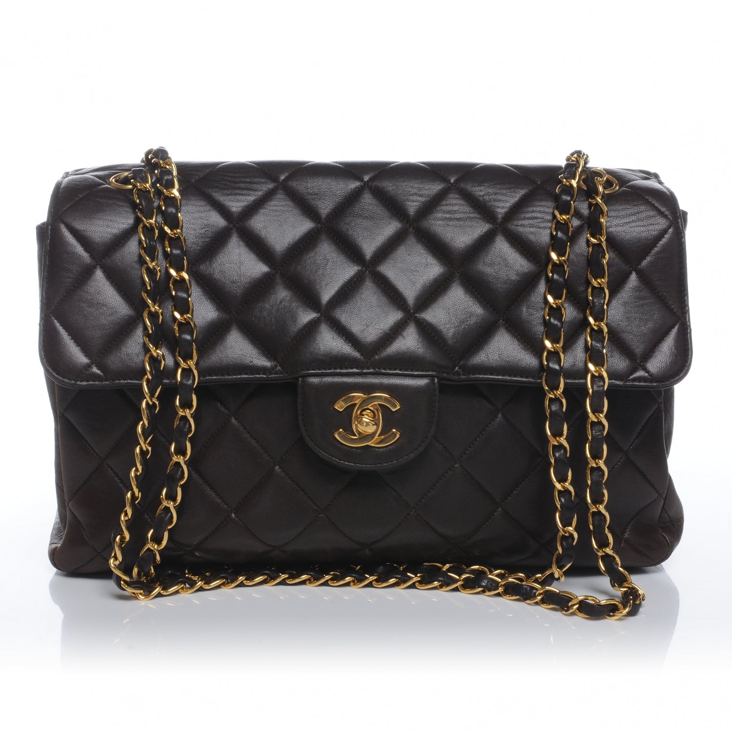 Chanel Lambskin Double Sided Medium Flap Brown 1 of 8