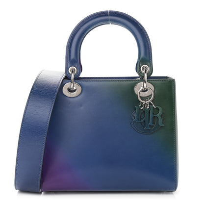 Christian Dior Box Calfskin Gradient Medium Lady Dior Purple Blue Green 1 of 14