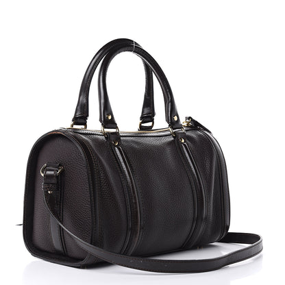 Burberry Grainy Calfskin Medium Alchester Bowling Bag Dark Chocolate 3 of 16