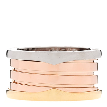 Bulgari 18K Rose White Yellow Gold B.Zero1 Four-Band Ring 54 6.75 1 of 8