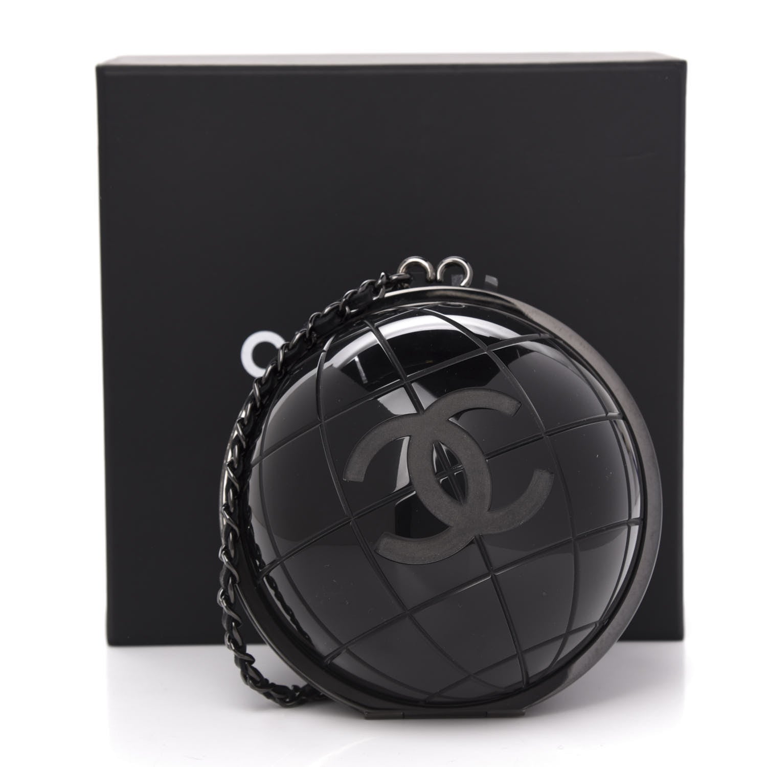 Chanel Plexiglass Around The World Clutch Black 10 of 10