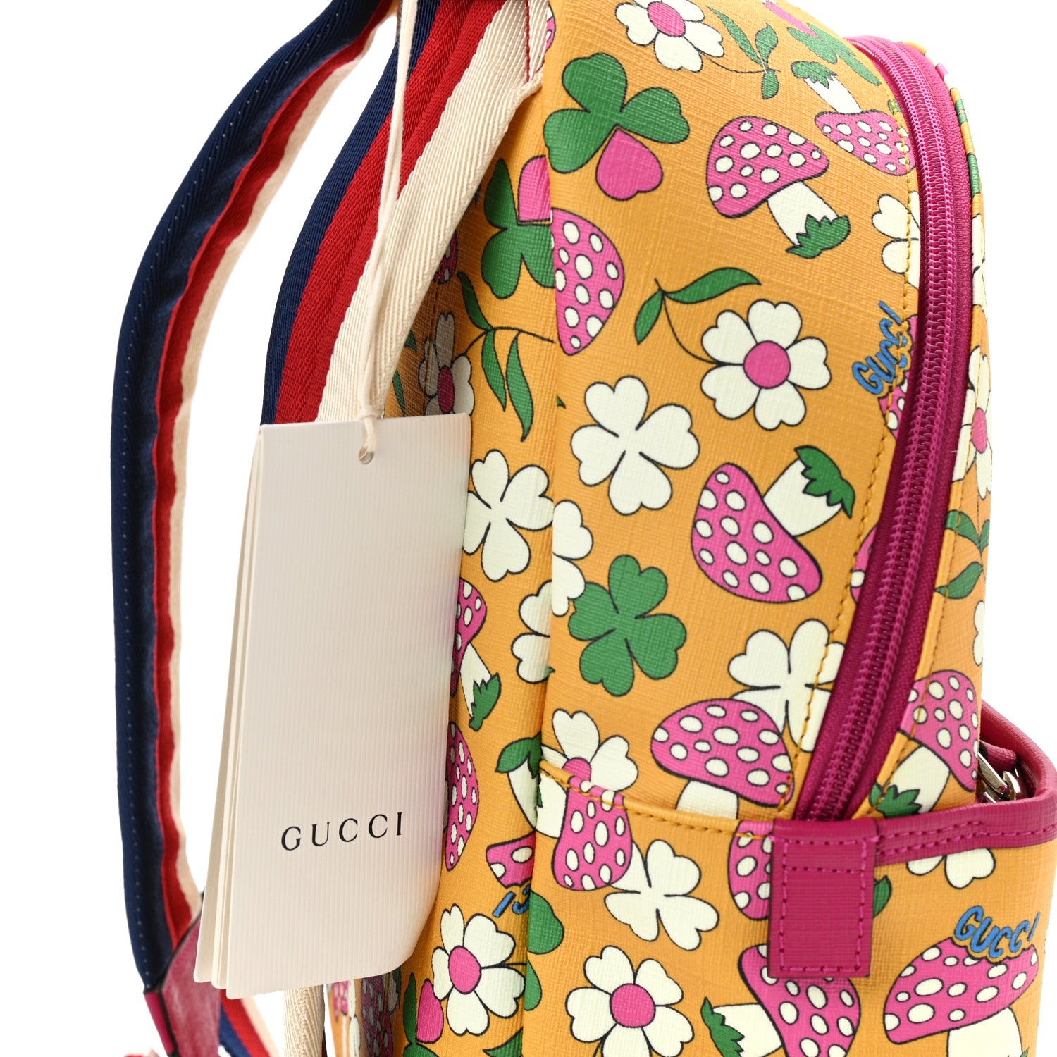 Gucci Canvas Childrens Flower Mushroom Print Backpack 12 of 12