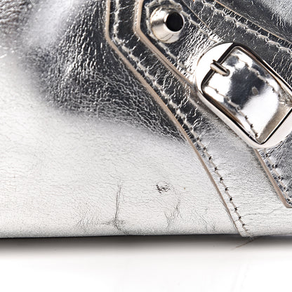 Balenciaga Metallic Calfskin Motocross Classic Hardware Bowling MM Silver Hardware 10 of 20