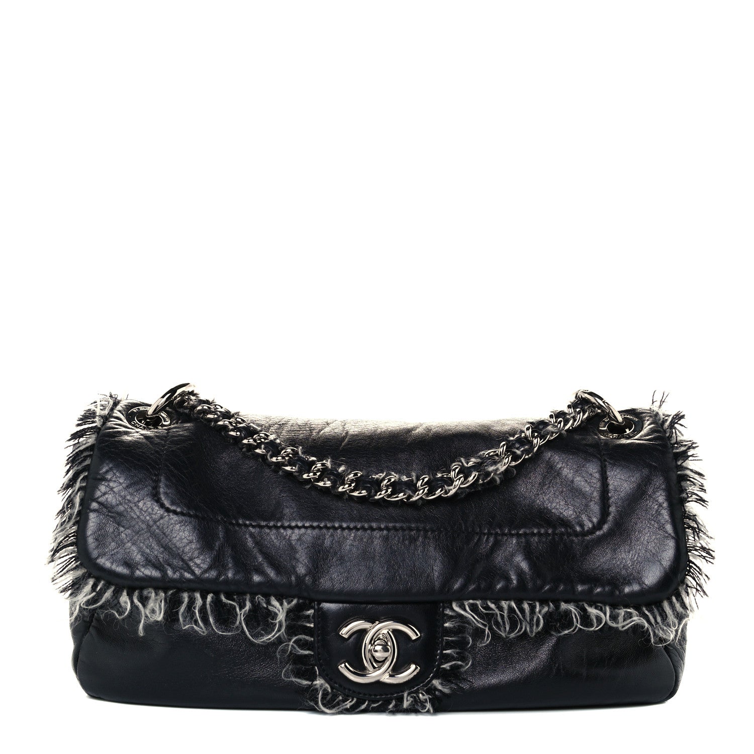 Chanel Lambskin Tweedy Flap Black 1 of 11