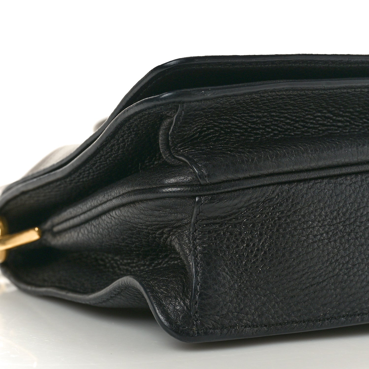 Prada Vitello Daino Double Strap Flap Crossbody Black 7 of 8
