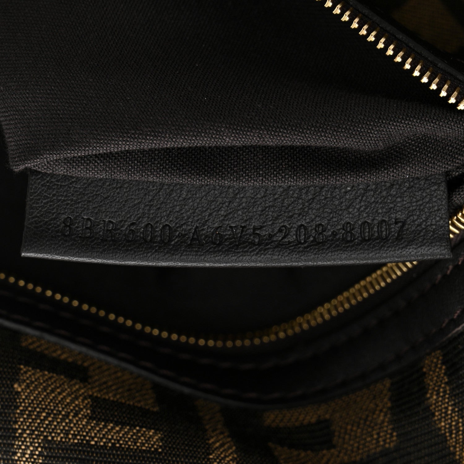 Fendi Fabric Jacquard FF 1974 Medium Baguette Tobacco Moro Black 7 of 11