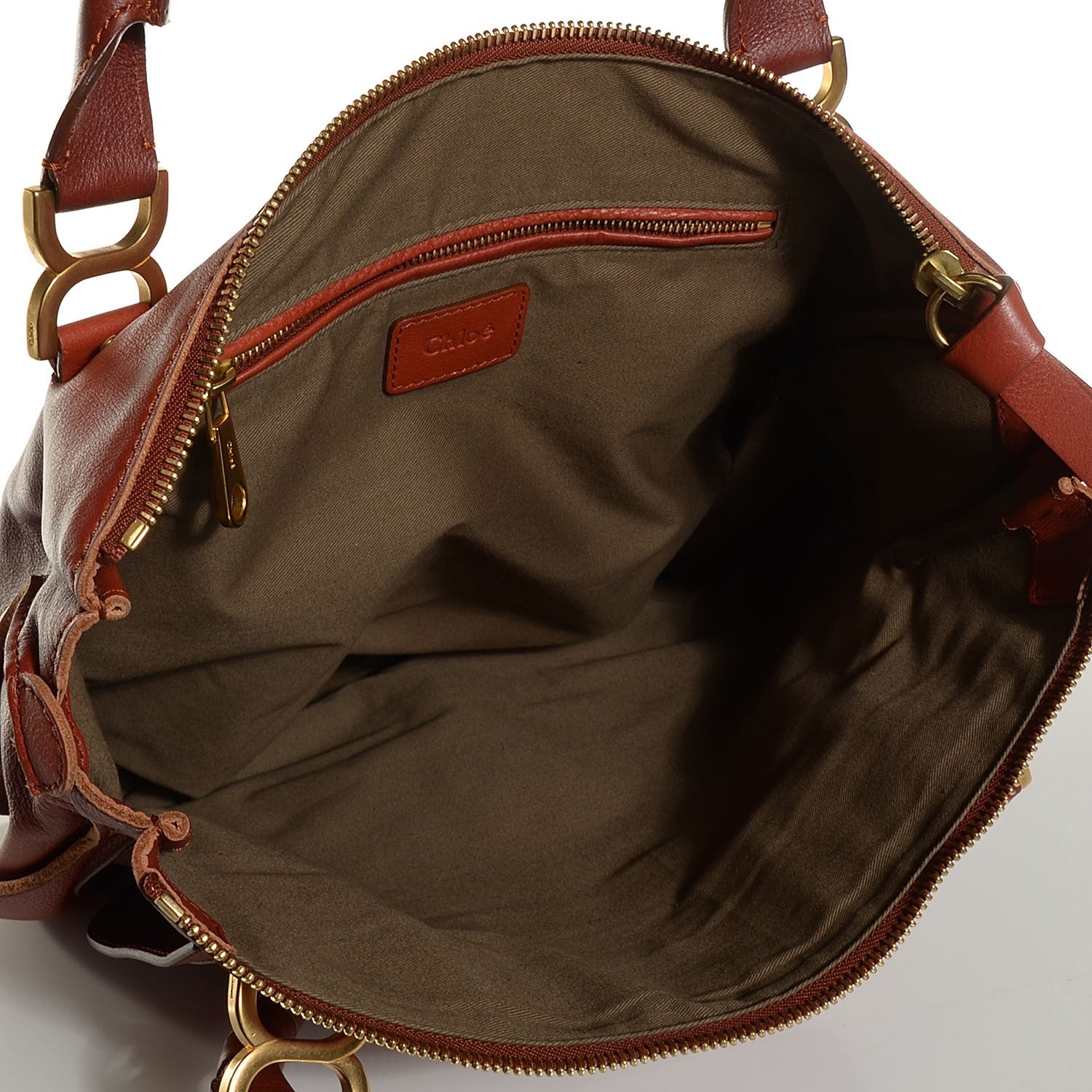 Chloe Calfskin Large Marcie Satchel Red 5 of 9