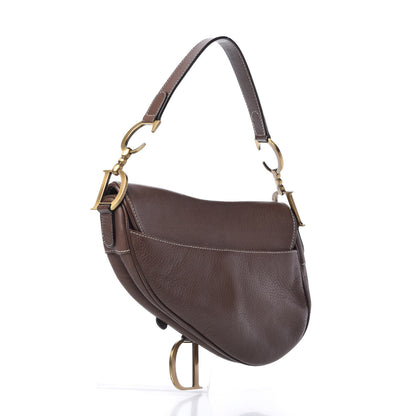 Christian Dior Calfskin Saddle Bag Brown 3 of 10