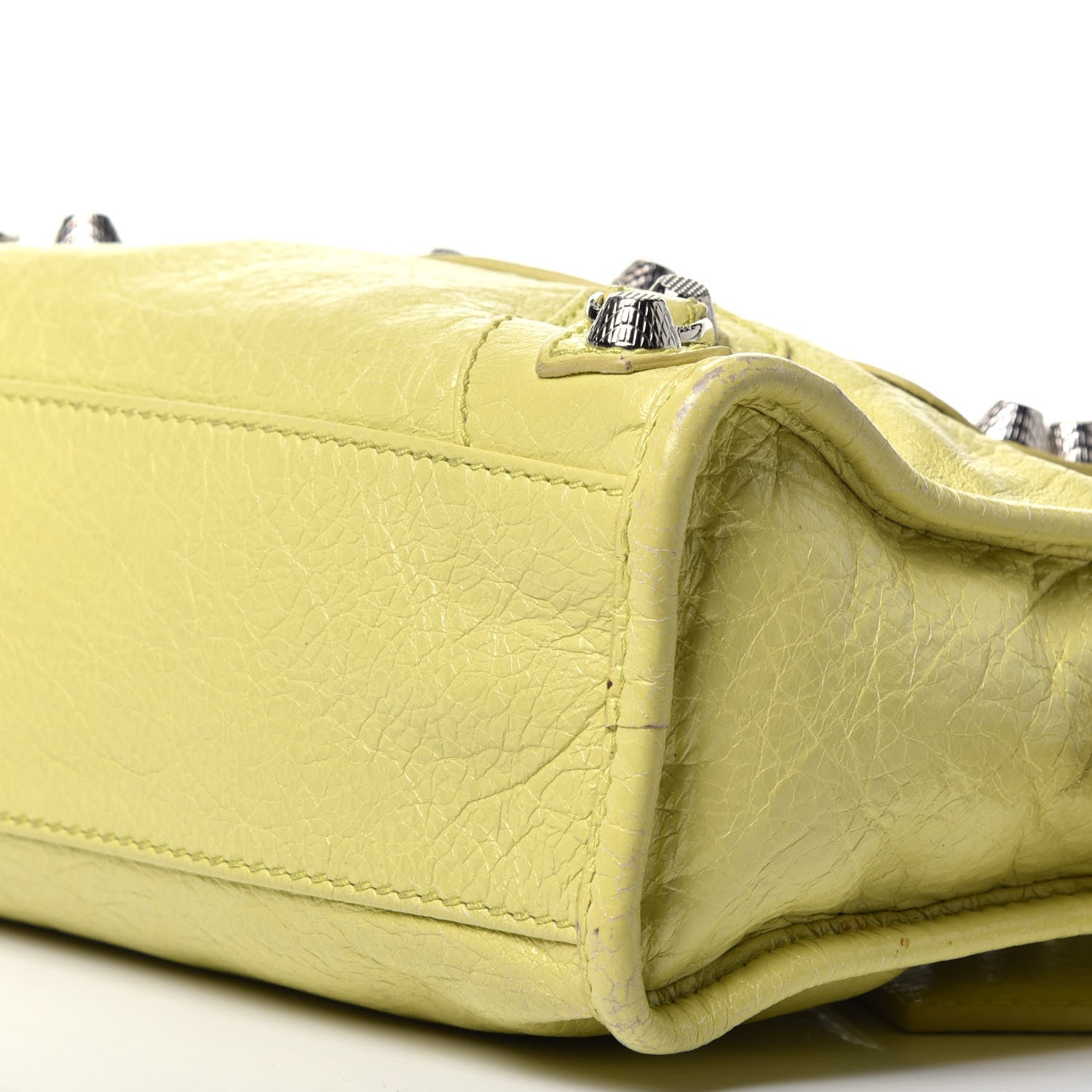 Balenciaga Agneau Giant 12 Silver Hardware Mini City Jaune Citronnade 10 of 10