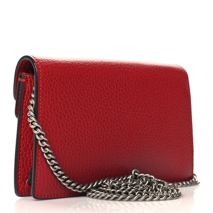 Gucci Calfskin Super Mini Dionysus Shoulder Bag Hibiscus Red 3 of 9