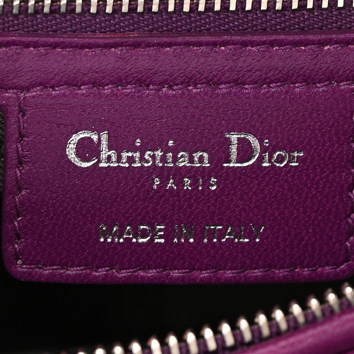 Lambskin Cannage Medium Lady Dior Purple