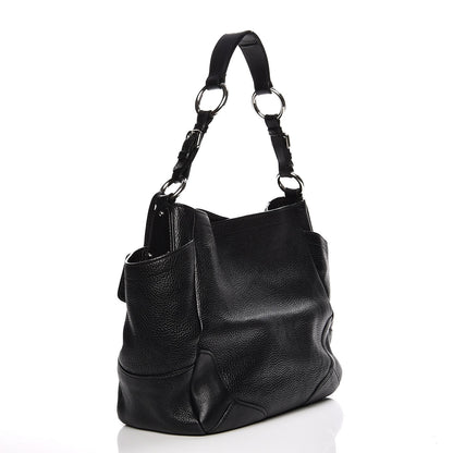 Prada Vitello Daino Side Pocket Hobo Nero Black 3 of 17