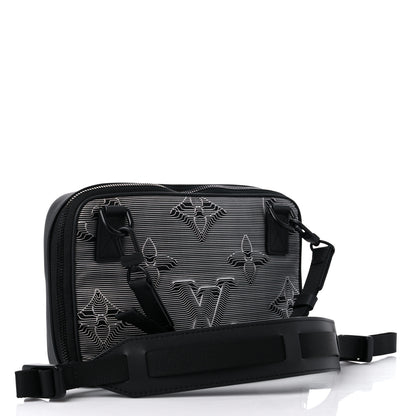 Louis Vuitton Calfskin Monogram 2054 Capsule Expandable Messenger Grey Black 3 of 8