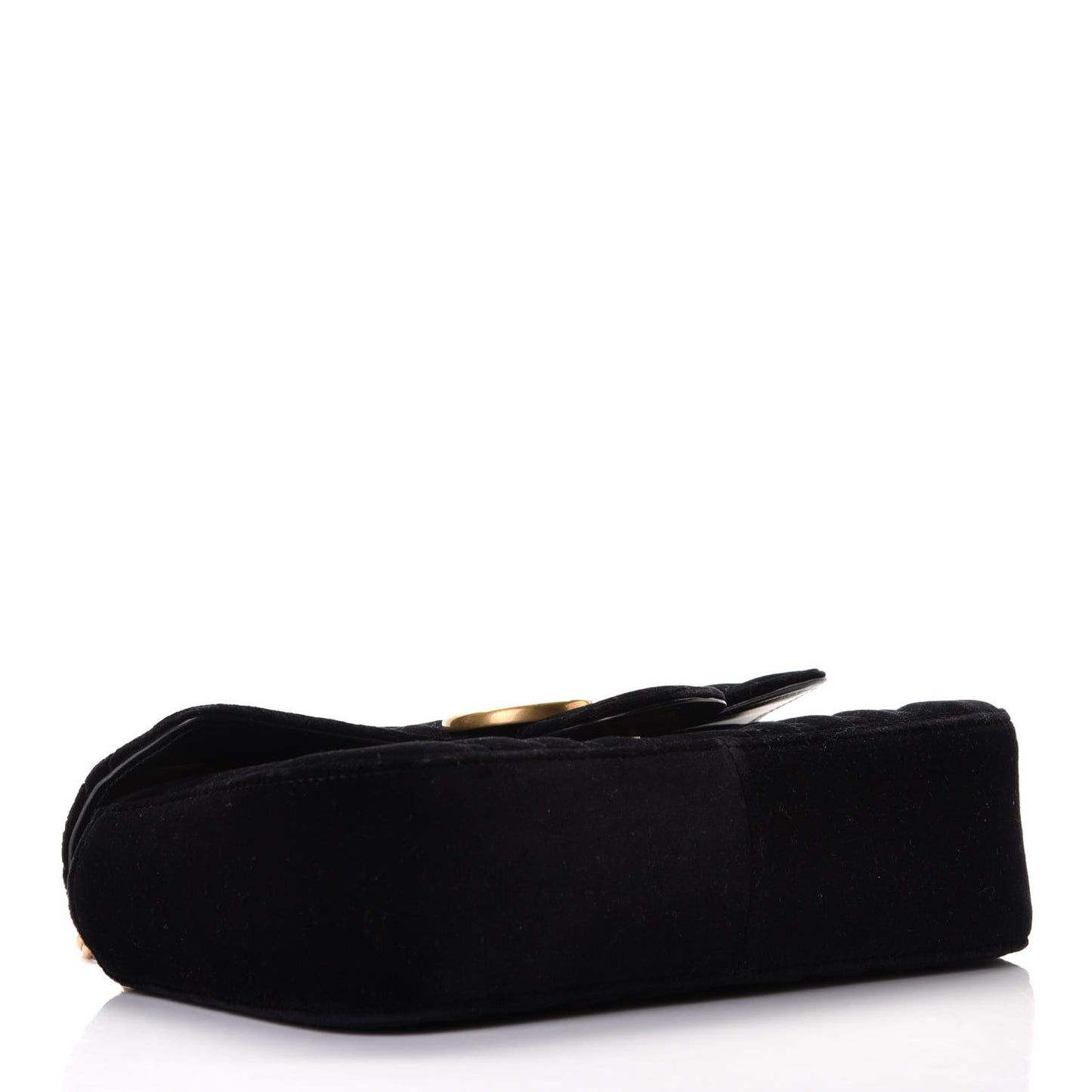 Velvet Matelasse Mini GG Marmont Shoulder Bag Black