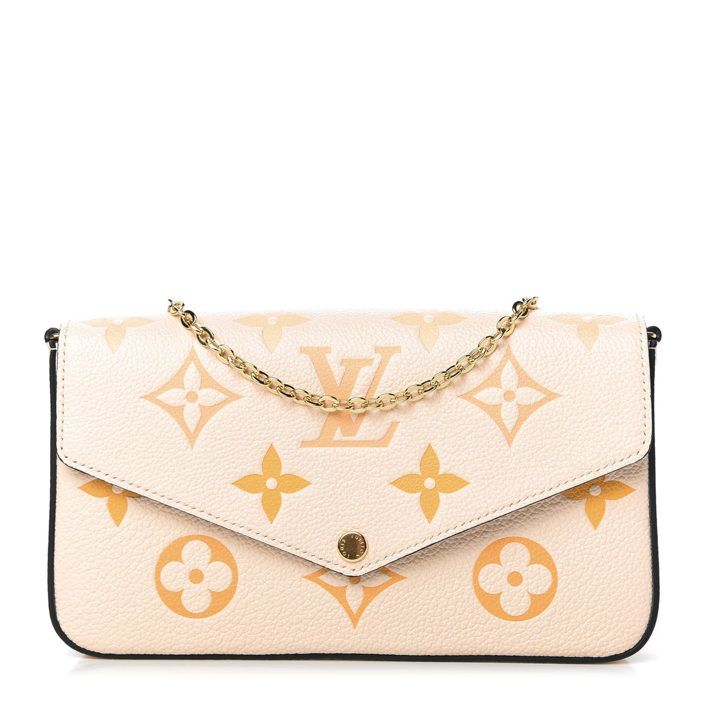 Empreinte Monogram Giant By The Pool Felicie Pochette Chain Wallet Cream Saffron