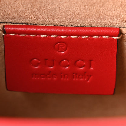 Gucci Calfskin Mini Sylvie Chain Shoulder Bag Hibiscus Red 6 of 10
