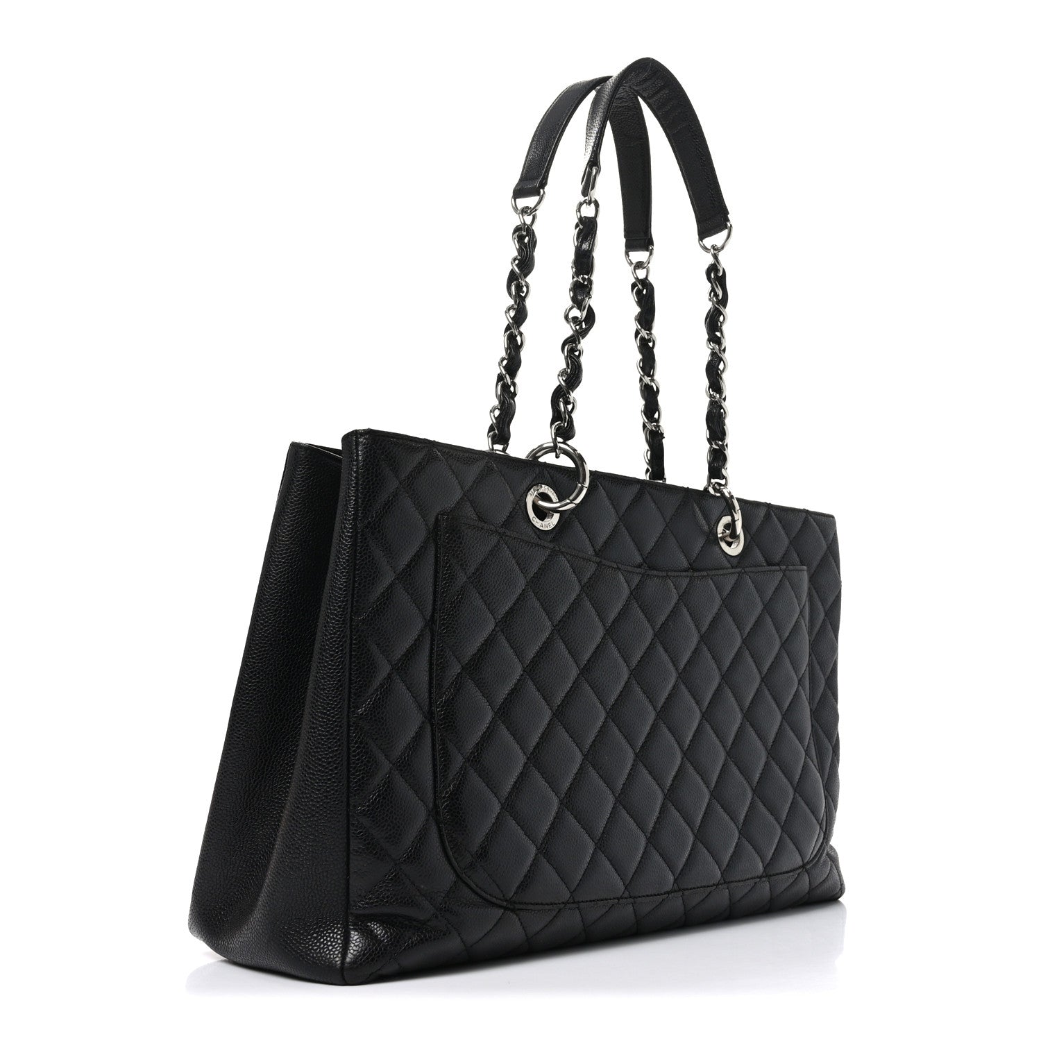 Chanel Caviar Quilted XL Grand Shopping Tote GST Black 3 of 10