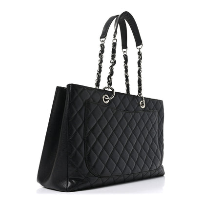 Chanel Caviar Quilted XL Grand Shopping Tote GST Black 3 of 10