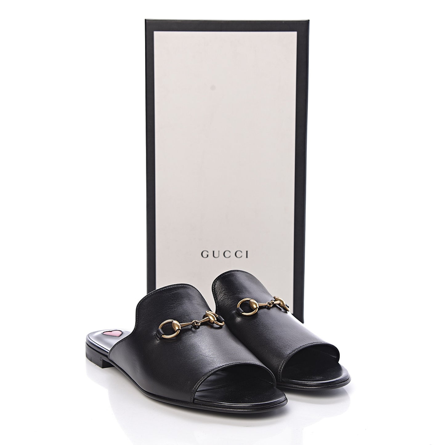 Malaga Kid Horsebit Slide Sandals 38.5 Black