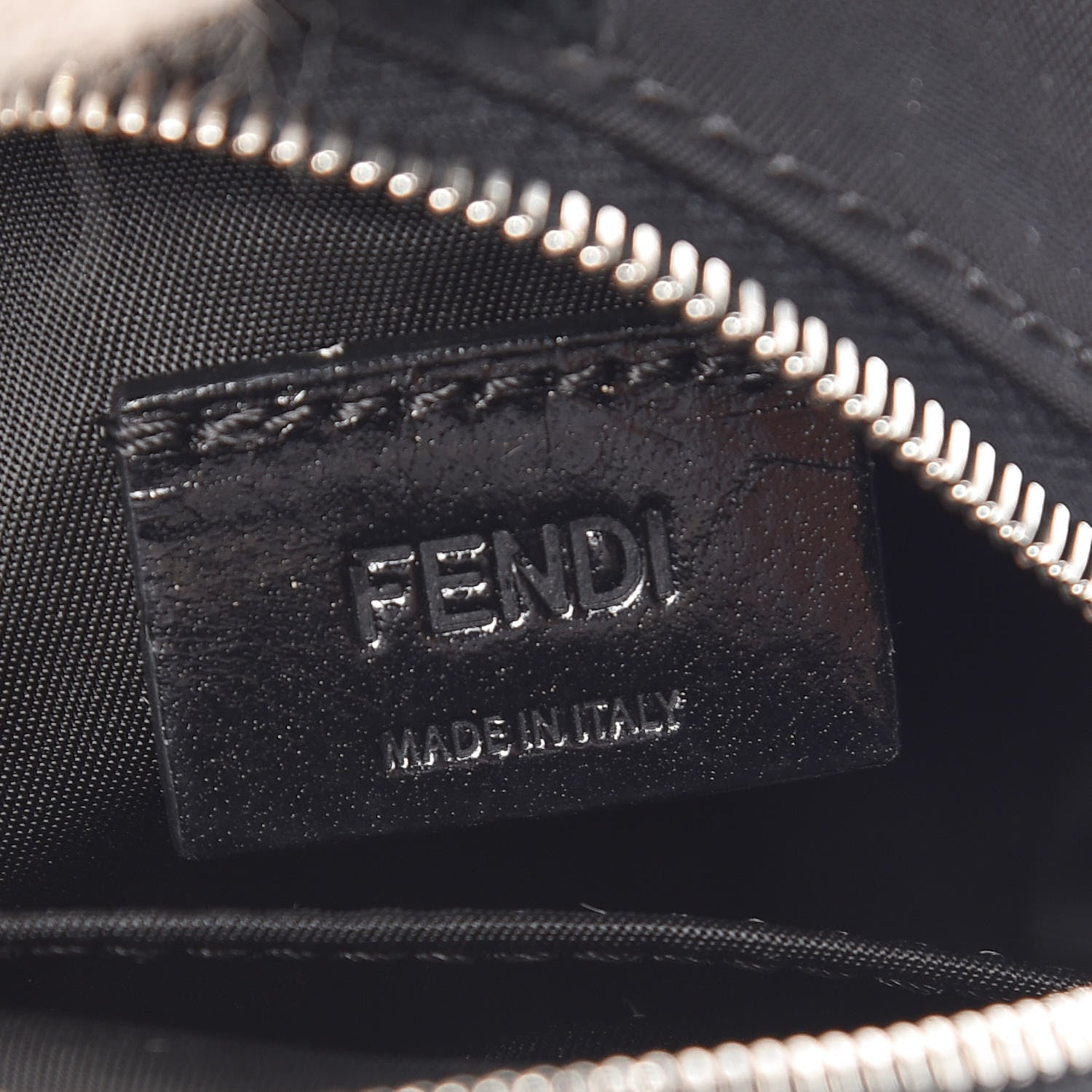 Fendi Nylon Shiny Nappa Nutria Fox Fur Monster Eyes Mini Backpack Charm Black Multicolor 4 of 4