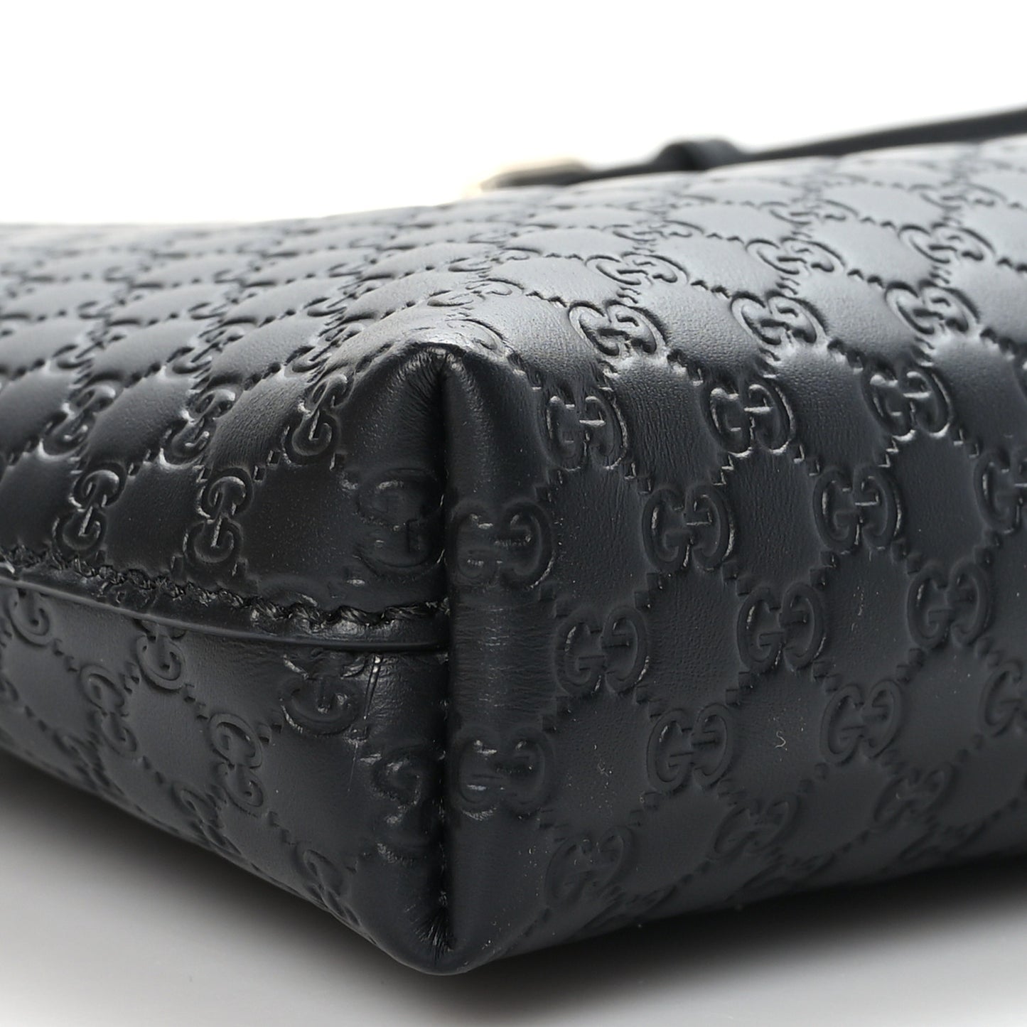 Microguccissima Flat Crossbody Black
