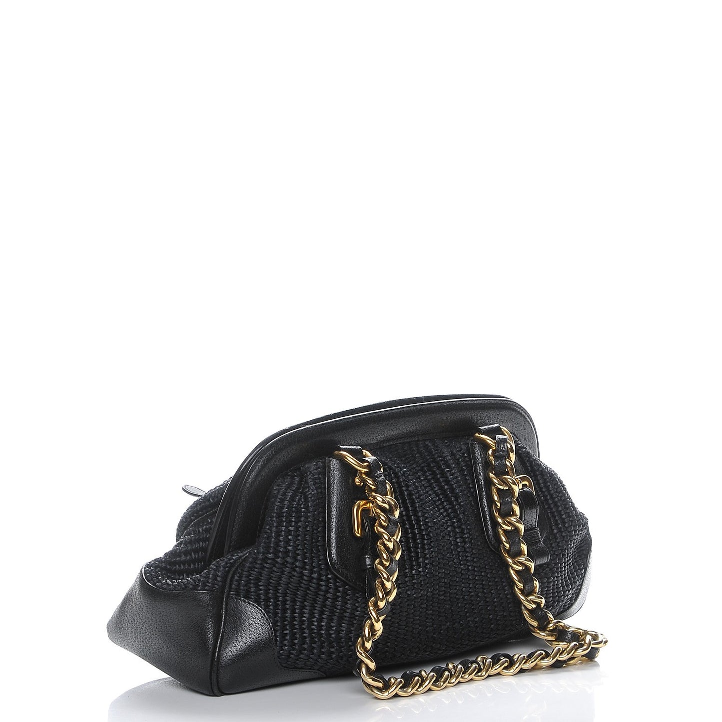 Paglia Cinghiale Frame Tote Black