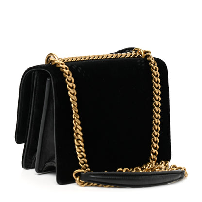 Saint Laurent Velvet Small Monogram Sunset Black 2 of 12