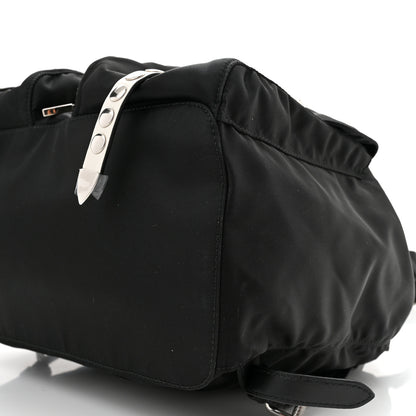 Prada Nylon New Vela Studded Backpack Black White 9 of 9