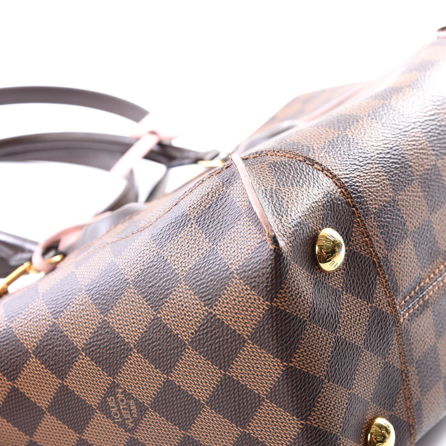 Damier Ebene Caissa Tote PM Rose Ballerine