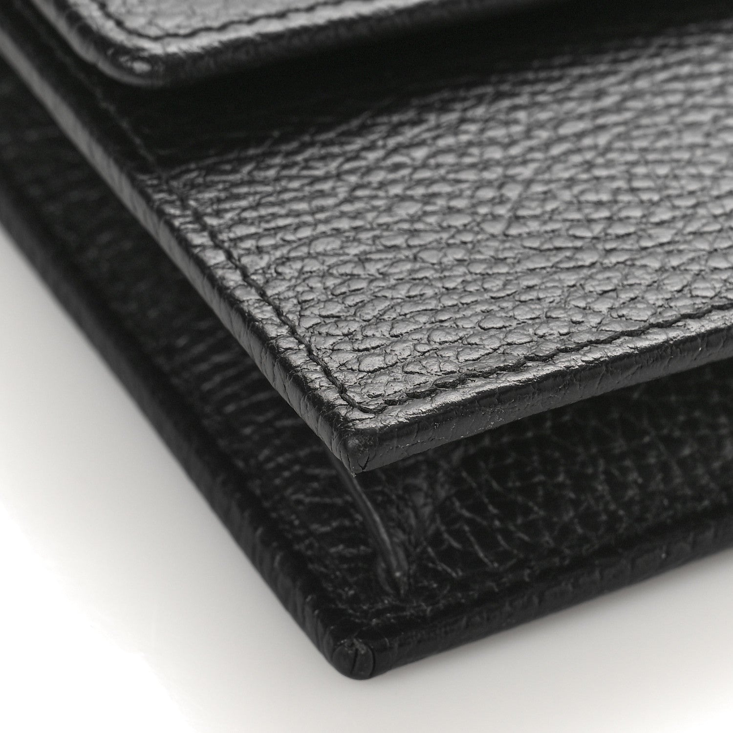 Gucci Dollar Calfskin Interlocking G Chain Wallet Black 7 of 9