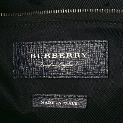 Burberry Textured Calfskin Barrow Briefcase Black Blue 6 of 8