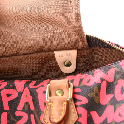 Louis Vuitton Monogram Graffiti Speedy 30 Fuchsia 10 of 11