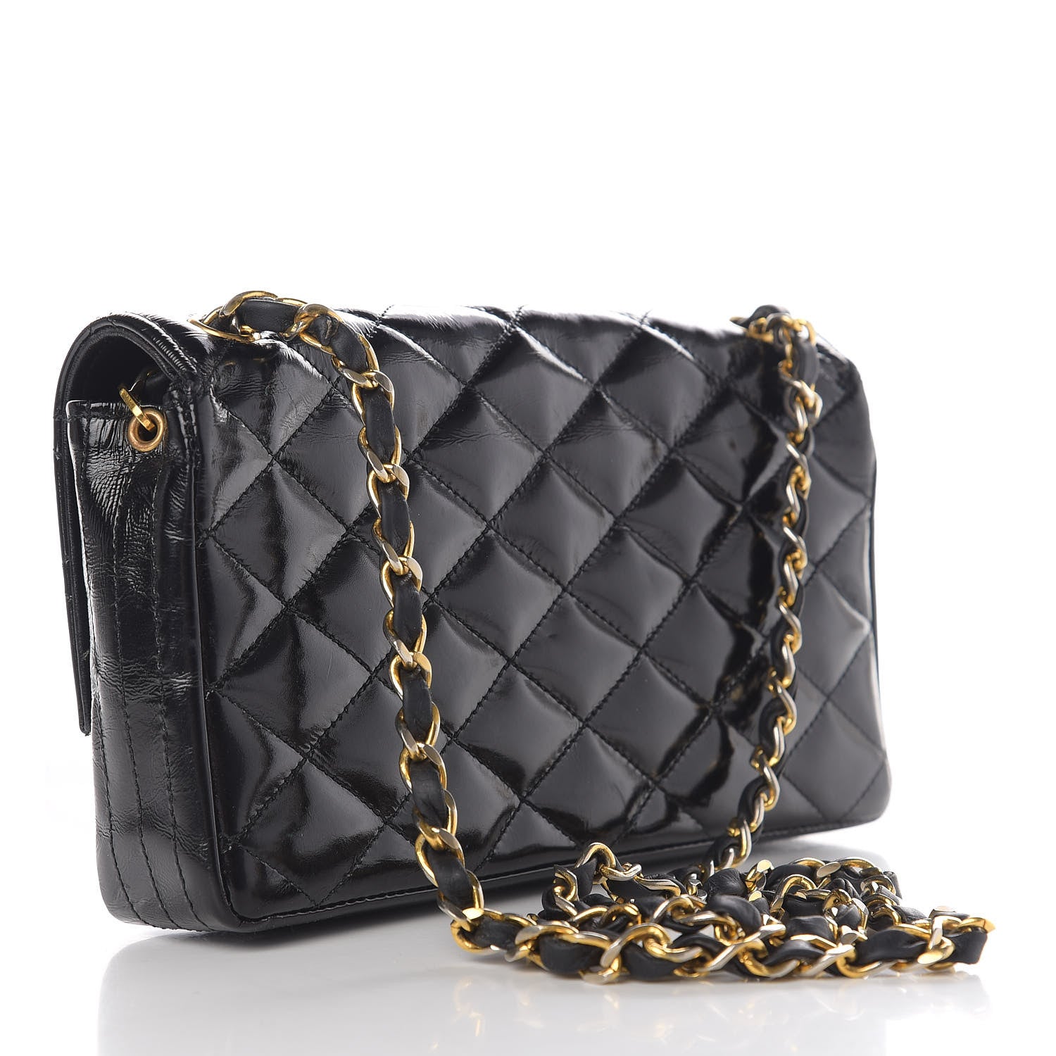 Chanel Glazed Calfskin Small CC Flap Black 3 of 12