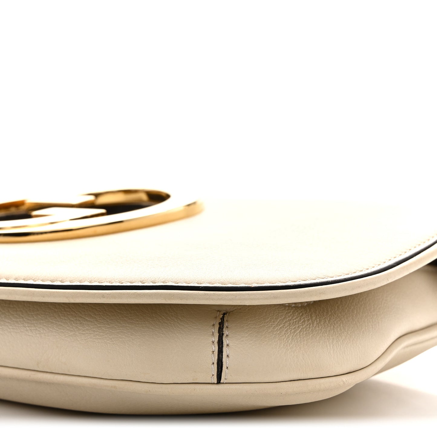 Roxy Calfskin Blondie Chain Shoulder Flap Bag Mystic White