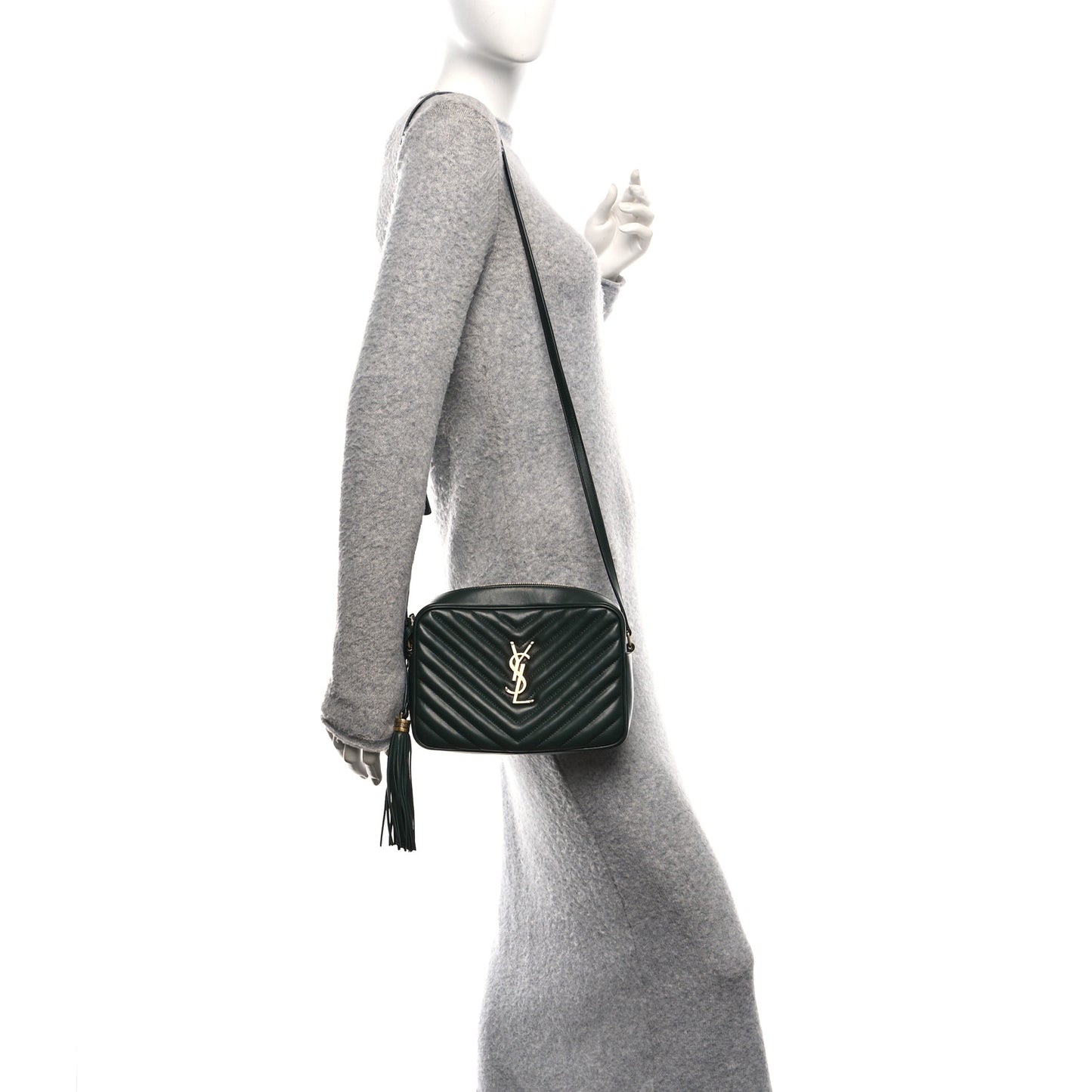 Calfskin Matelasse Monogram Lou Camera Bag Vert Fonce