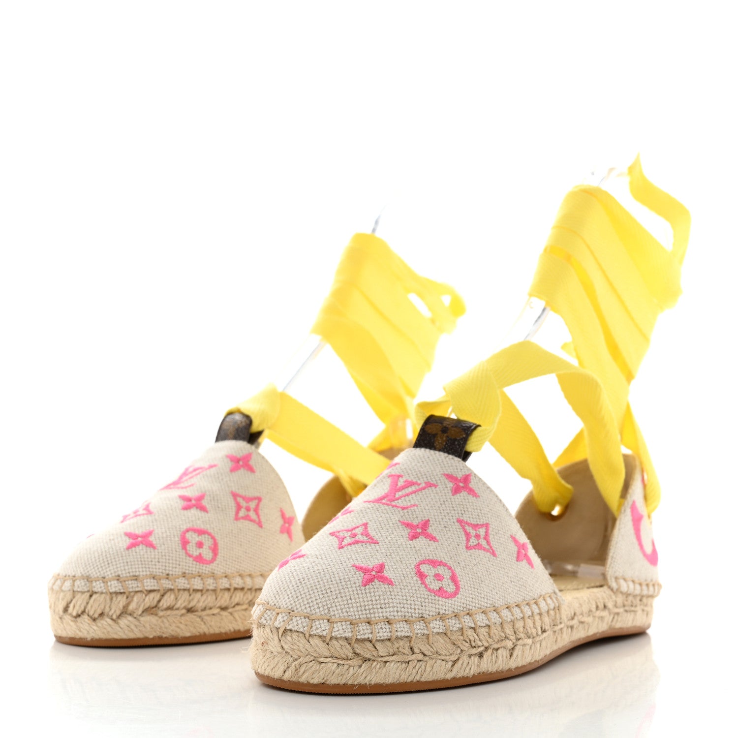 Louis Vuitton Canvas Monogram Starboard Wedge Espadrilles 36 Rose Pop 3 of 8