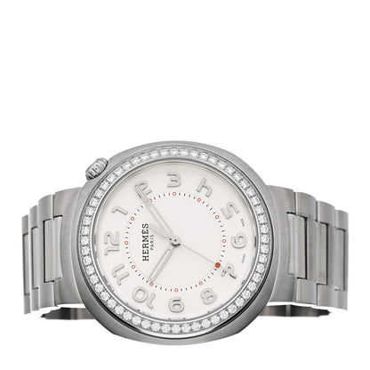 Hermes Stainless Steel Diamond Bezel 36mm Cut Automatic Watch 2 of 6