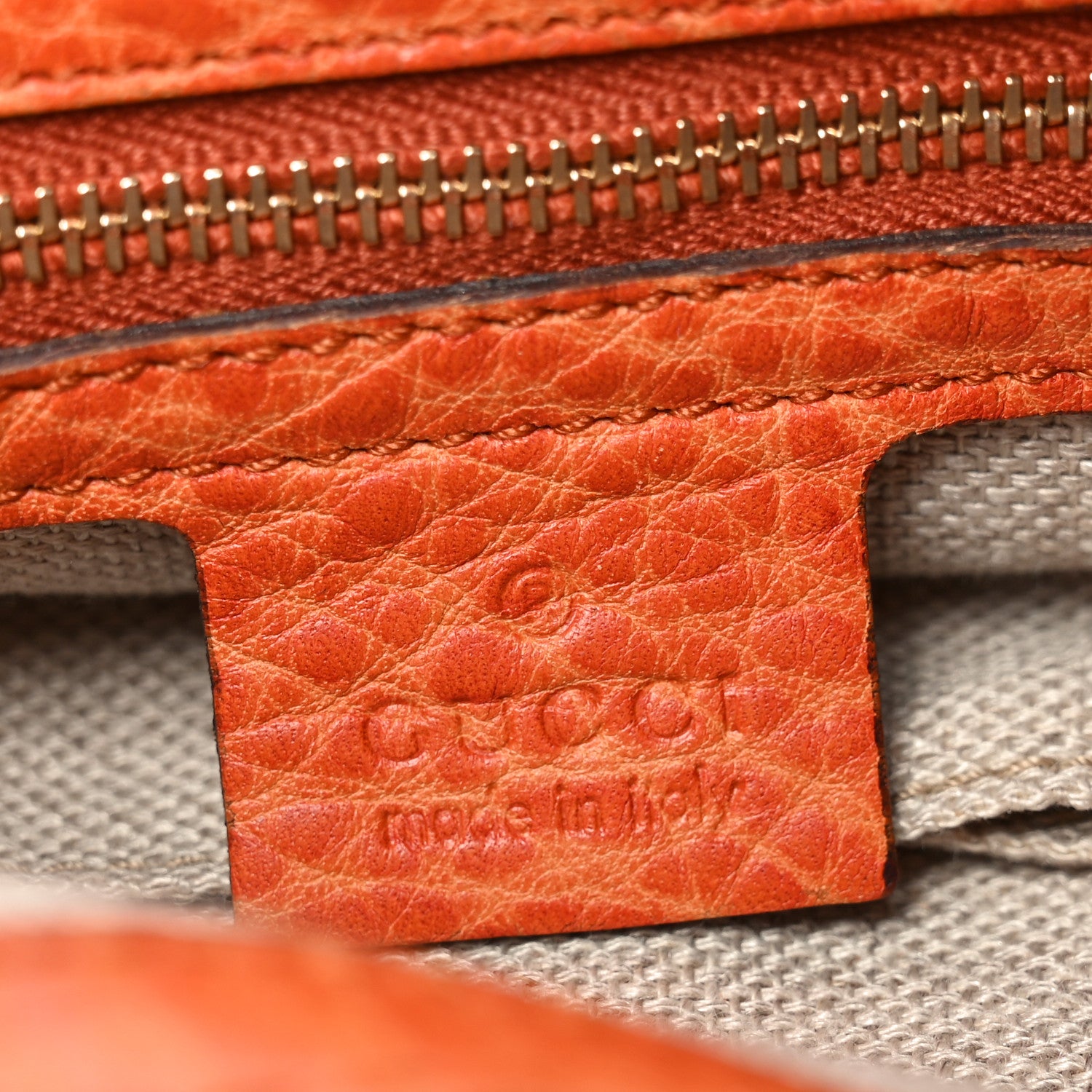 Gucci Guccissima Medium New Jackie Shoulder Bag Orange 6 of 10