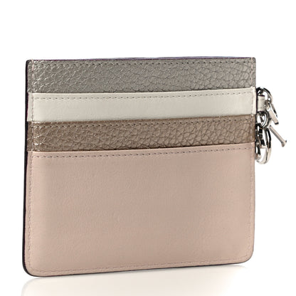 Christian Dior Grained Calfskin Card Holder Pink Multicolor 3 of 11