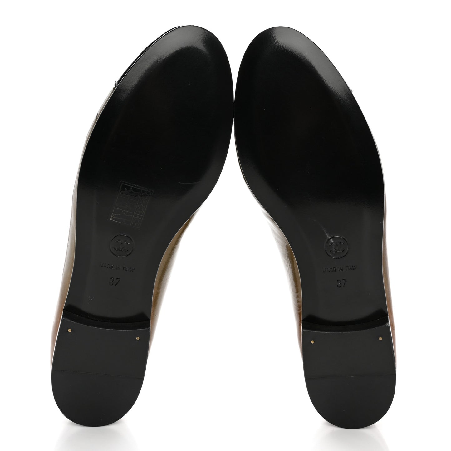 Patent CC Cap Toe Ballerina Flats 37 Black Green