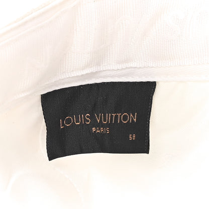 Louis Vuitton Cotton Monogram Watercolor Cap 58 White Multicolor 8 of 8